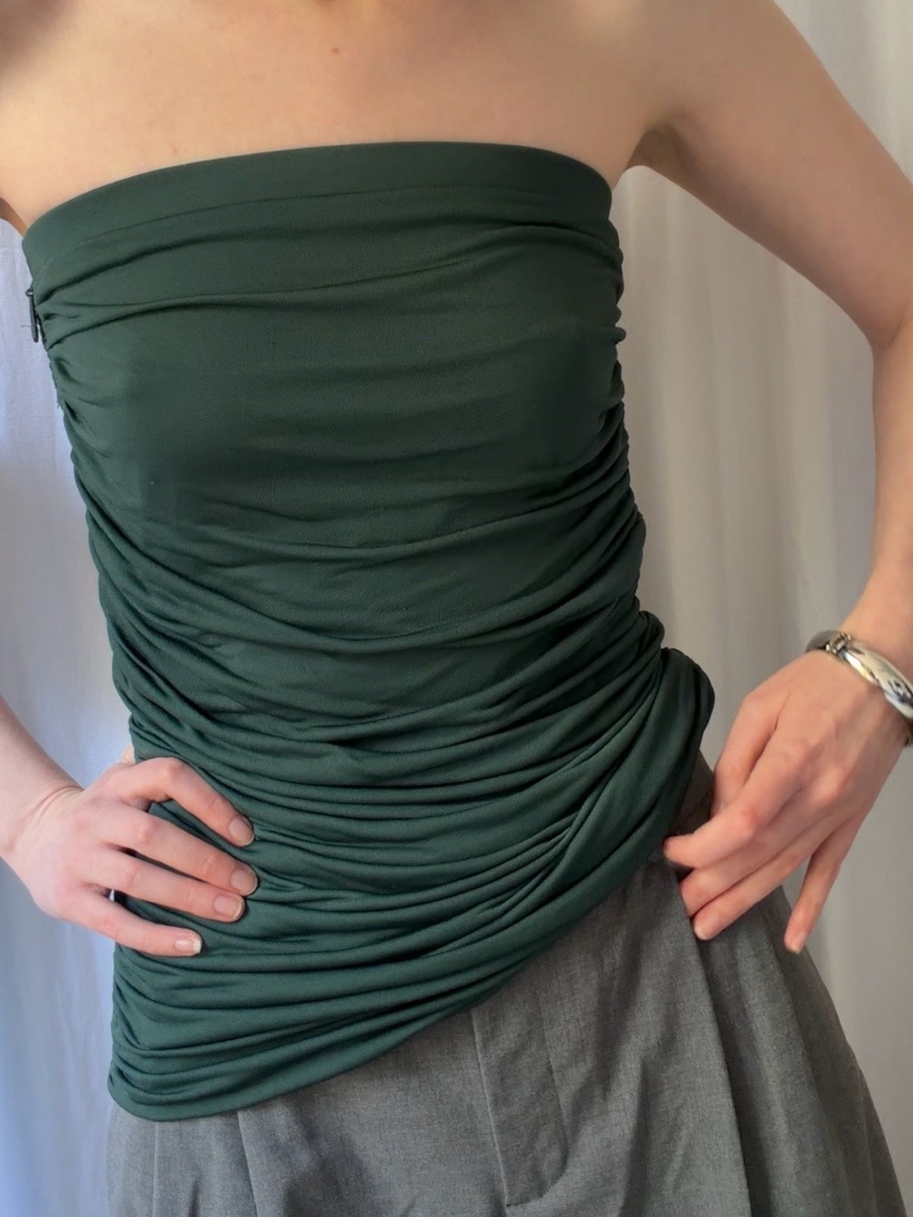 πDeep Teal Ruched Top/Skirtπ